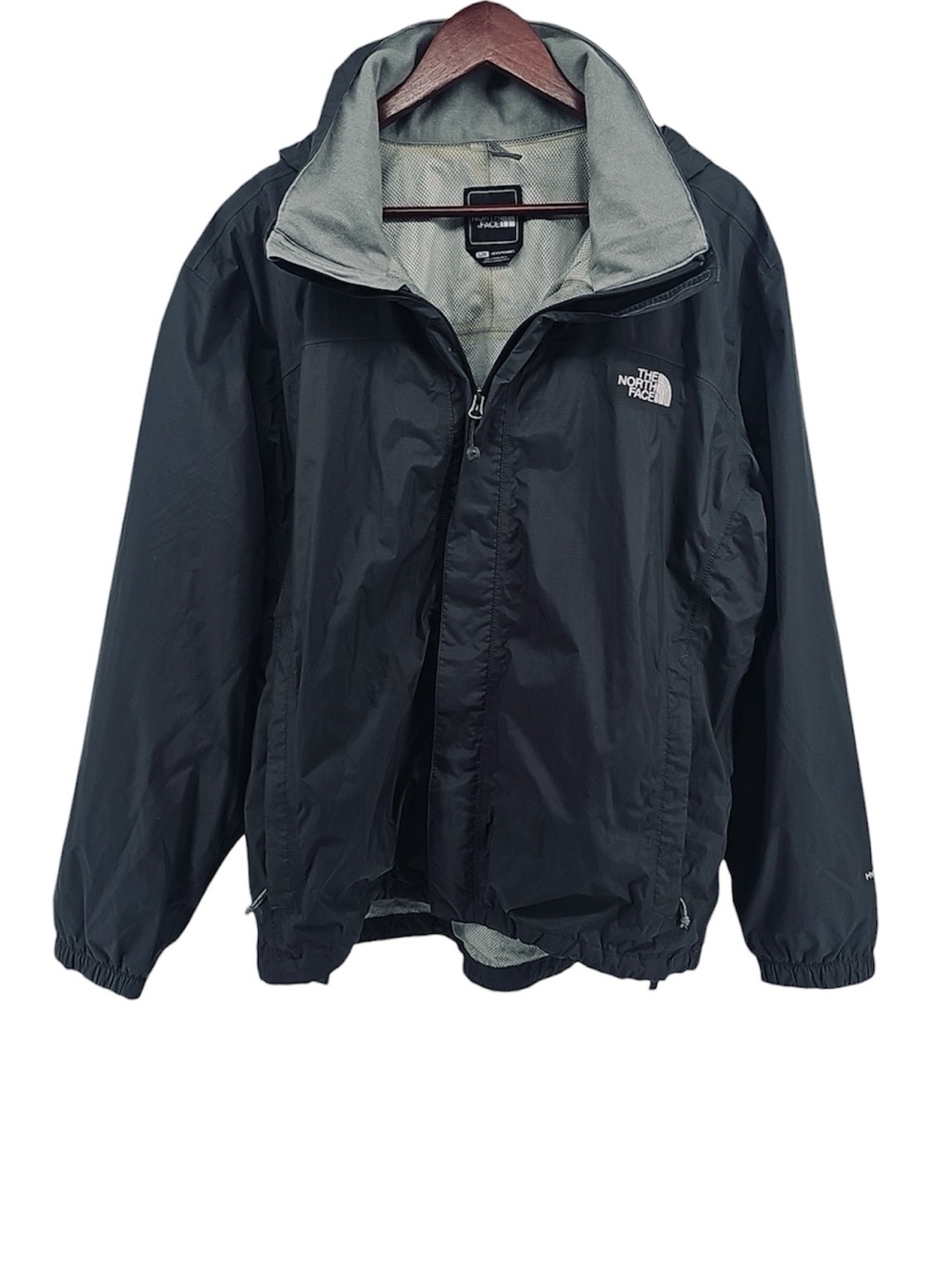 🦋 The North Face Black Hooded Rain Jacket, Size L